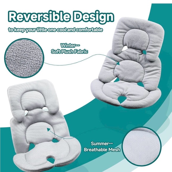 Infant Car Seat Insert Head & Body Support Cushion – Compatible with UPPAbaby - Picture 4 of 7